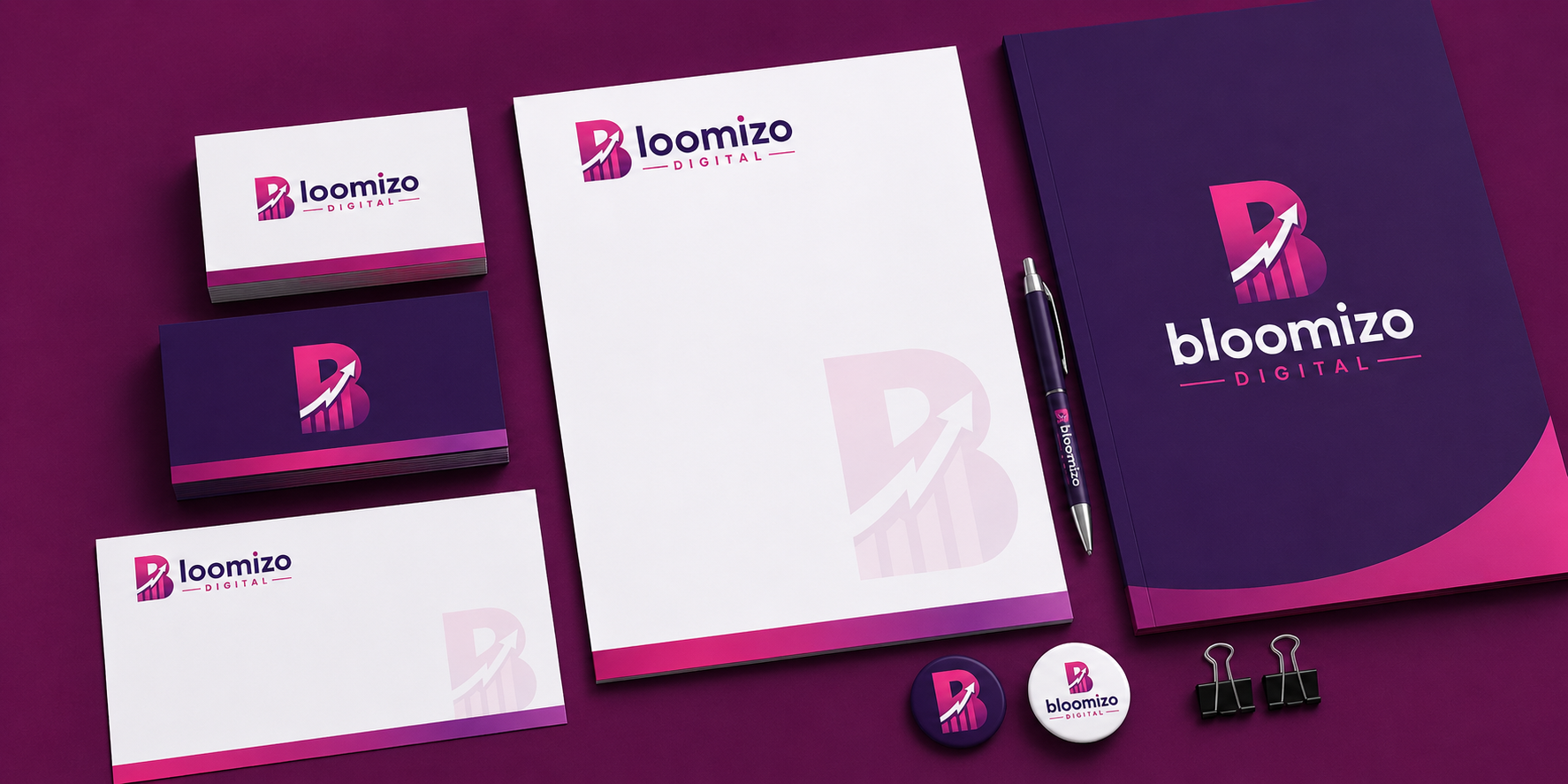 Bloomizo Digital branding and visual identity project